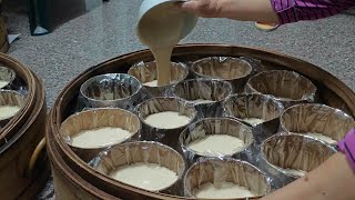 傳承三代五十年手藝,古早味柴燒紅豆甜年粿/Chinese New Year Traditional Rice Cake Making Skills-台灣街頭美食