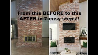 HOW TO: Grout a Brick Fireplace