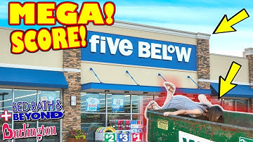 MORE HUGE BAGS OF SURPRISES LEFT FOR US IN THE FIVE BELOW DUMPSTER! + BURLINGTON HAUL! NIGHT #269