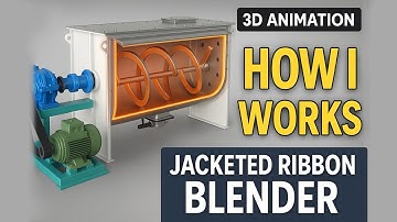 Jacketed Ribbon Blender | 3D Technical Machine Animation | Working Principle of Industrial Mixer
