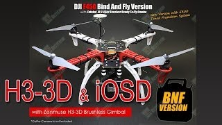 DJI F450 + NAZA-M V2 + H3-3D Part 4: Installation of H3-3D &amp; iOSD (Установка подвеса и телеметрии)