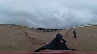 Grand Haven, High Waves, Cold Ice (360 VR Video)