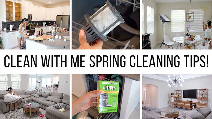 CLEAN WITH ME SPRING CLEANING TIPS!! // Jessica Tu...