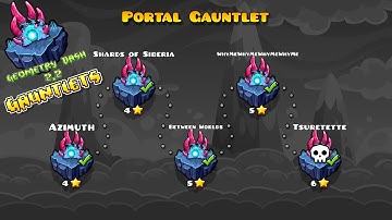 Portal Gauntlet - All Levels (All Coins + Rewards) | Geometry Dash 2.2