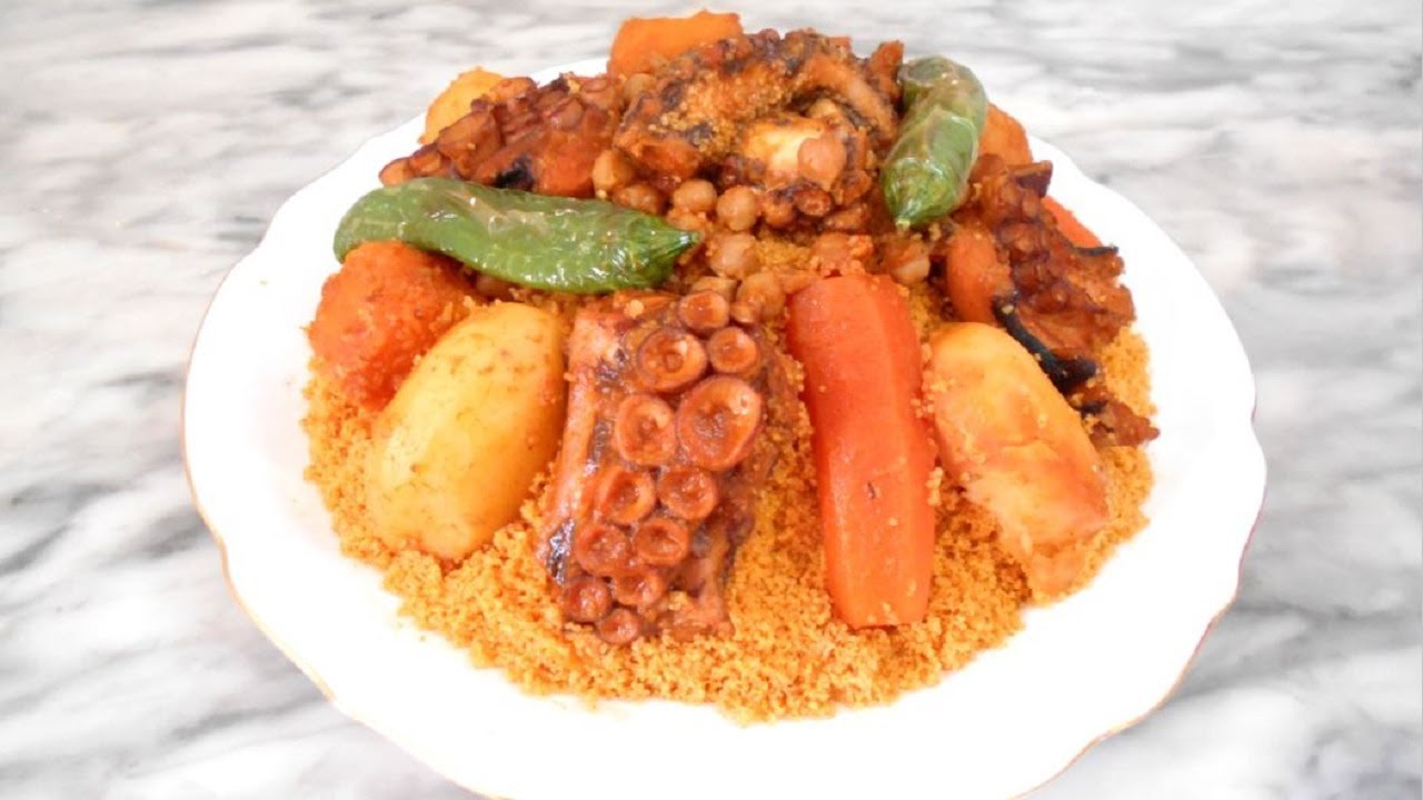 Couscous Tunisien au Poulpe - كسكسي تونسي بالقرنيط