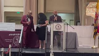 Mario Williams Accepts Teacher Award at the FHHSAA Fairmont's Finest Award Ceremony (11-12-2023)