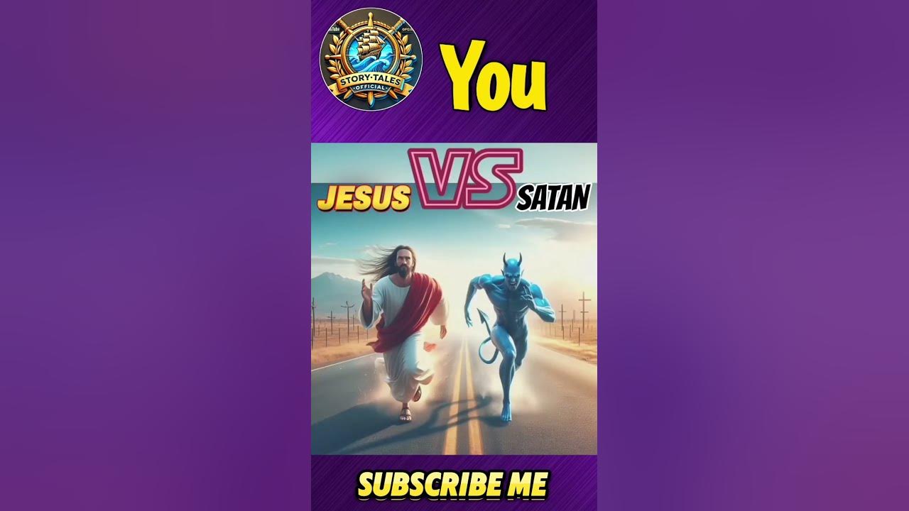 Jesus vs Satan☠come follow mebible storiesbible animation #bibleanimation #scripturechallenge