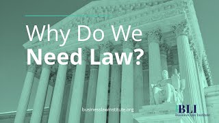 Why Do We Need Law or Laws in Society?