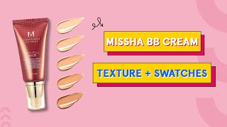 Missha Perfect Cover BB Cream SPF42/PA+++ Application & Swatches of all shades | Maccaron.in