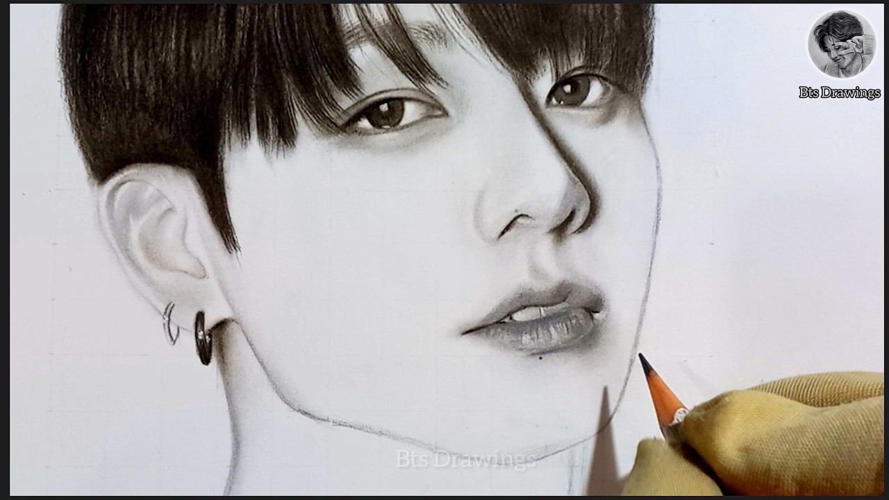 Free Hand Portrait Drawing How To Draw Jungkook Easy Using Grid free hand portrait drawing how to draw jungkook easy using grid