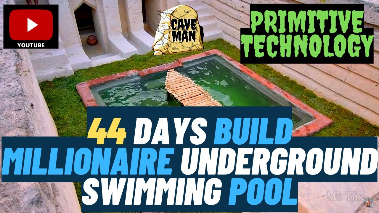 44 Days Build Millionaire Underground Swimming Pool House- (Full Video)