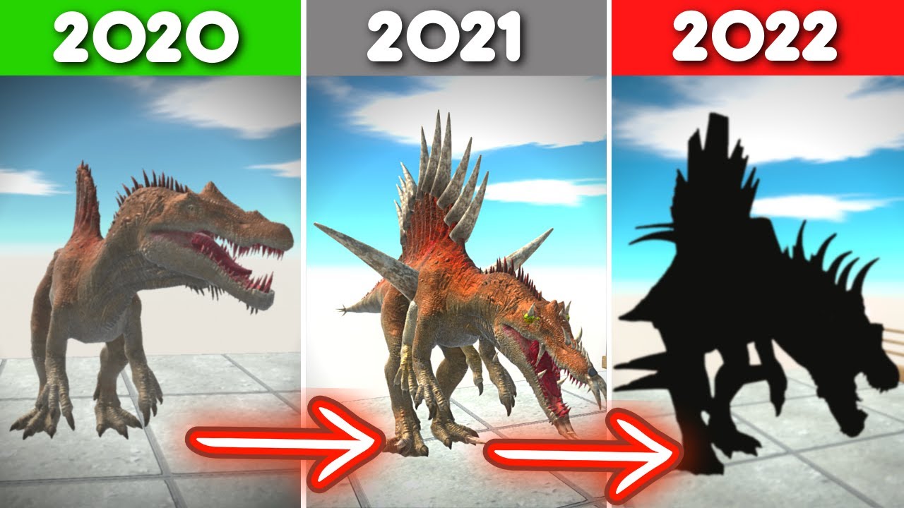 Spinosaurus Evolution in ARBS - 2020 - 2022 | Animal Revolt Battle Simulator