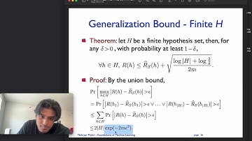Foundations of Machine Learning • Part 2.3: Finite Hypothesis Sets (Inconsistent) (Prof. Mohri, NYU)