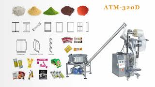 ATM 380D Automatic 100g 500g 1kg bag onion powder packing machine price