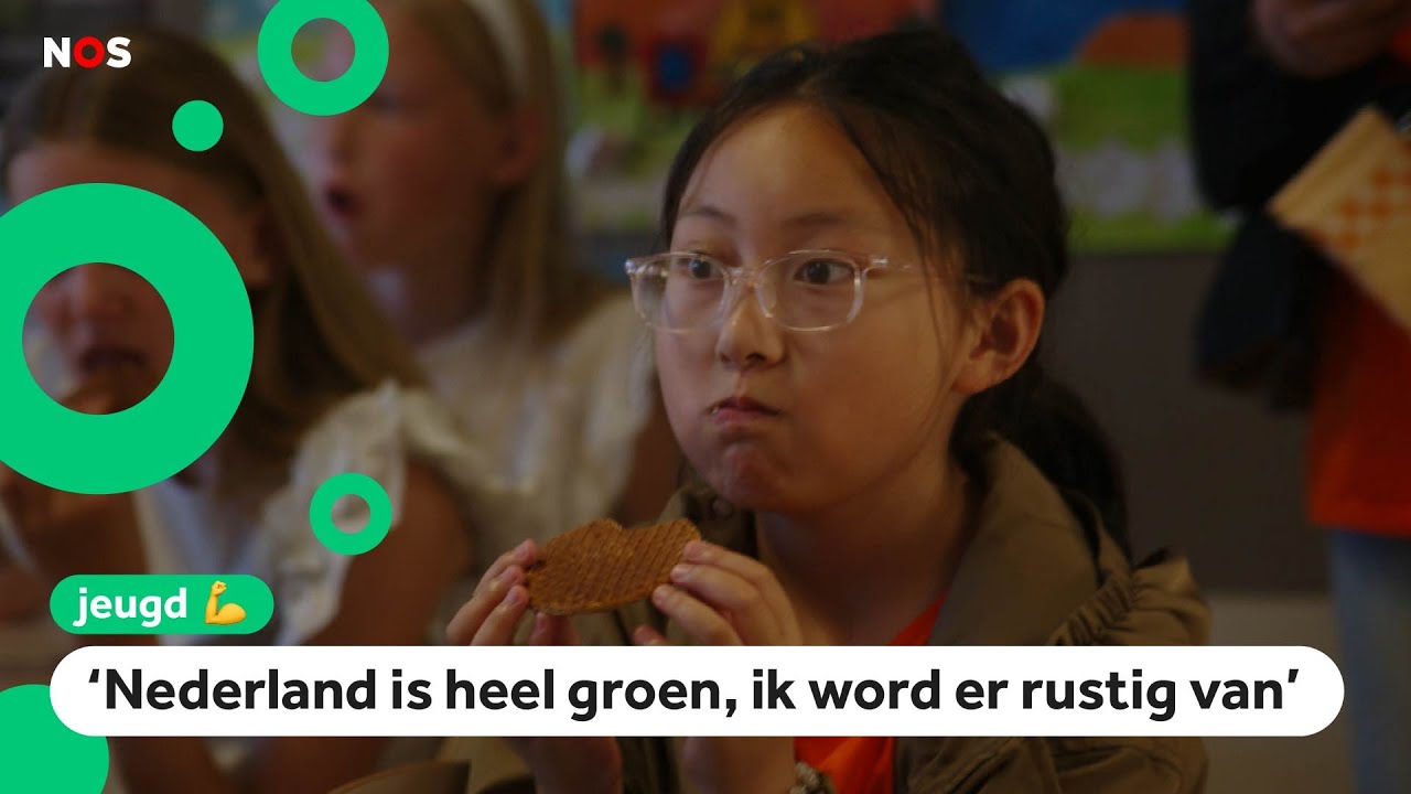 Chinese kinderen bezoeken Nederlandse school (en proeven stroopwafels)