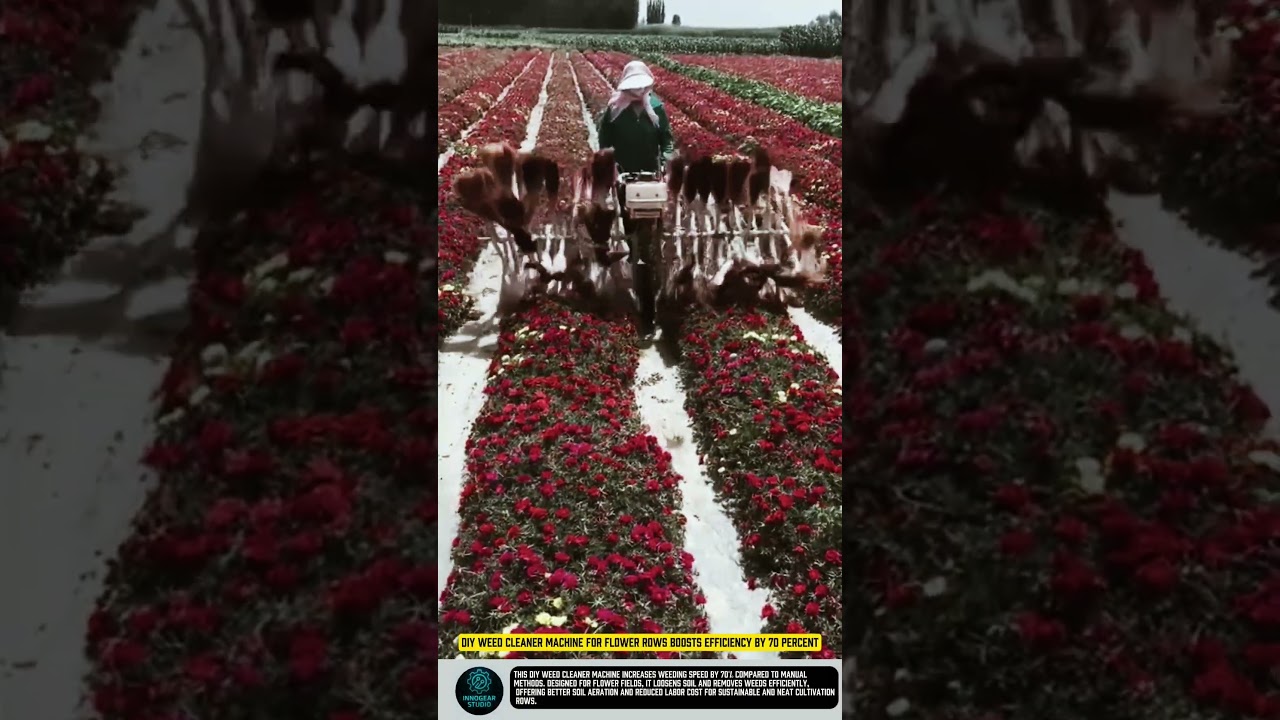 DIY weed cleaner machine for flower rows boosts efficiency by 70 percent