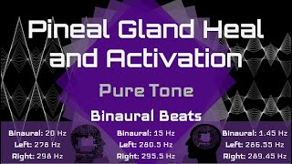 Pineal Gland Activation- PURE TONE | - Decalcify and Heal - Binaural Beats