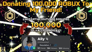 DROPPING A NUKE IN PLS DONATE! (100,000 ROBUX!) | Pls Donate