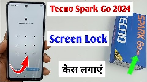 tecno Spark go 2024 me screen lock Kaise lagaye / how to set screen lock in tecno spark go 2024