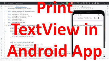 How to print the String of TextView using the added printers or PDF printer from your Android App?