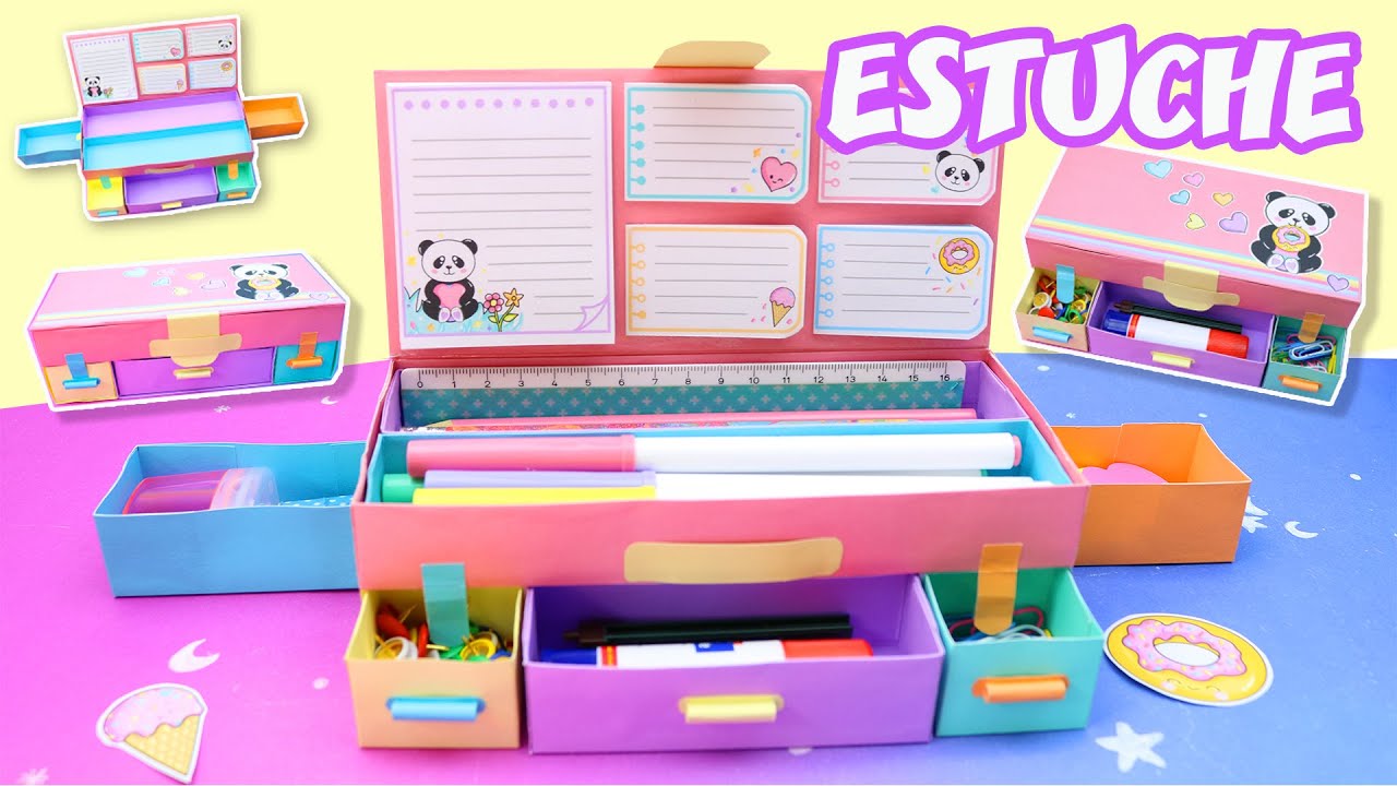 tenga en cuenta lava juicio Estuche de PAPEL PANDÍN 🐼 - LAPICERA de Cartulina super FÁCIL |  Manualidades aPasos - YouTube