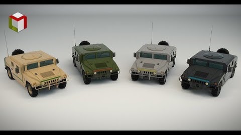Low Poly Military4x4 01