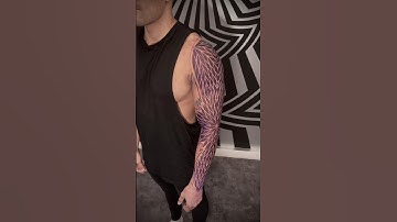 Application of a larger scale stencil by BLACKSYMMETRY #blacksymmetrytattoo #blacksymmetry