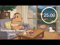 1.5Hour Pomodoro Timer |(25/5)| Study With Me Lofi | ADHD Focus music/No vocals/capybara