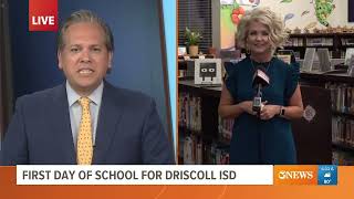 Driscoll Superintendent Dr. Cynthia Garcia talks about backpacks and more with John-Thomas Kobos