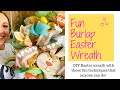 Easy DIY Burlap Easter Wreath