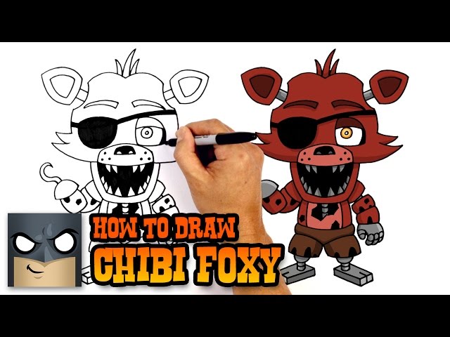 Foxy Drawing Tutorial - How to draw Foxy step by step