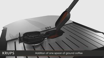 Animation 3D "Ground coffee" intégrée dans notre application 3Dswipe pour Krups Automatic Expresso