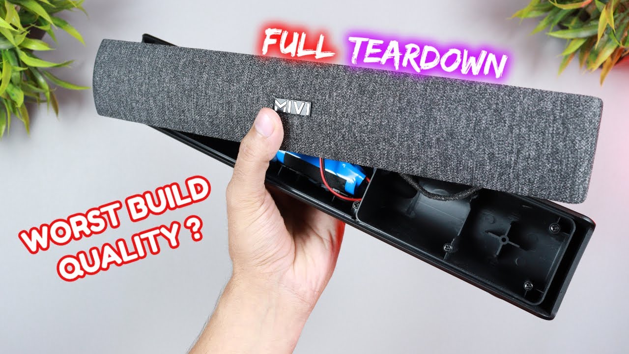 Mivi Fort S16 16W Bluetooth Soundbar 🪛🔧 TEARDOWN / DISASSEMBLY What
