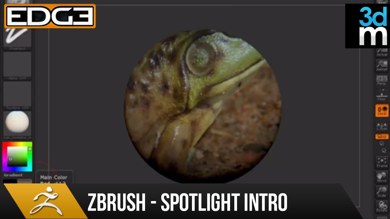 Zbrush Tutorial - Spotlight for Beginners HD by 3dmotive - YouTube