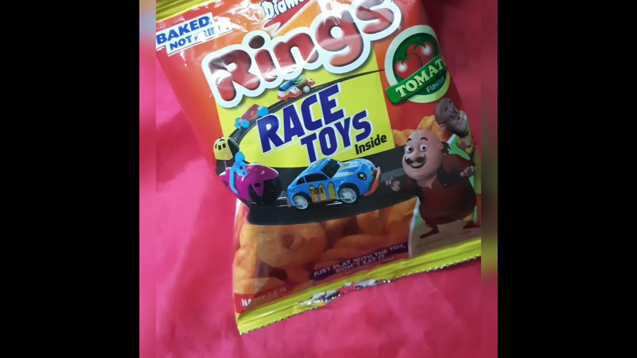 Yellow Diamond Rings Opening with Race Toys Inside