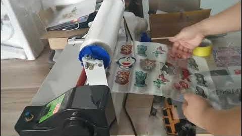 Sticker A/B film printing by Uv printer with varnish/vacuum platform A1 6090