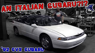 An Italian Subaru Sports Car?!? The CAR WIZARD shows how east meets west with this 1992 SVX Subaru