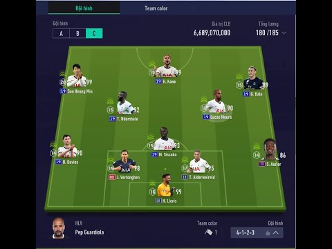 Xây dựng đội hình Tottenham +1 chủ yếu mùa UCL 19 - Fifa Online 4