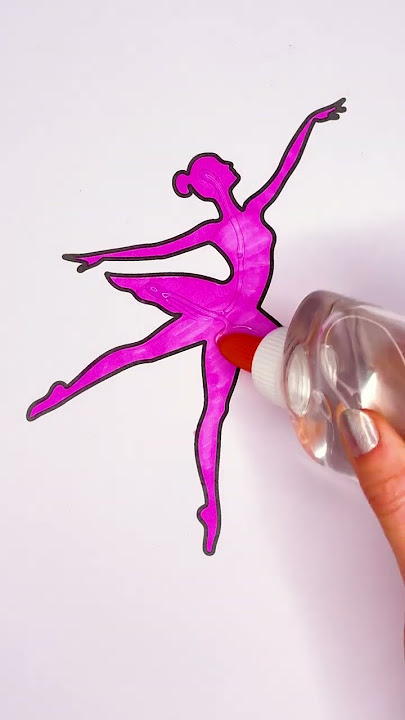 💕 Barbie Girl Dancing Ballet 🩰 Glitter Art for Kids ✨ #glitter #girl #barbie #ballet #pink #shoes