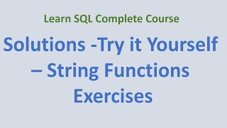 33. Solution String Functions