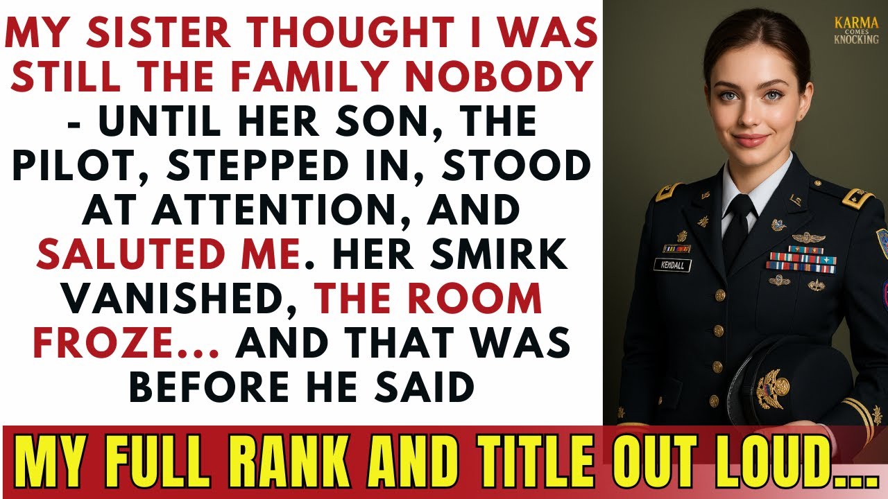 Моя сестра высмеяла меня перед всеми, а затем ее сын, пилот, вышел и отдал мне честь.