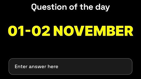 Dropee Question of the day 01 November | Dropee Question of the day Today | #dropee |