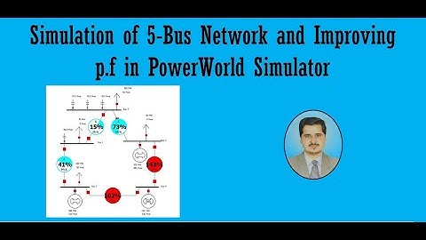 Simulation of 5 Bus Network and Improving p.f in PowerWorld Simulator