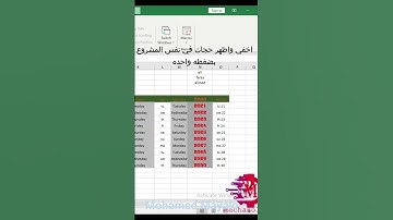 اخفي واظهر حجات في نفس المشروع بضغطه واحده في الاكسل