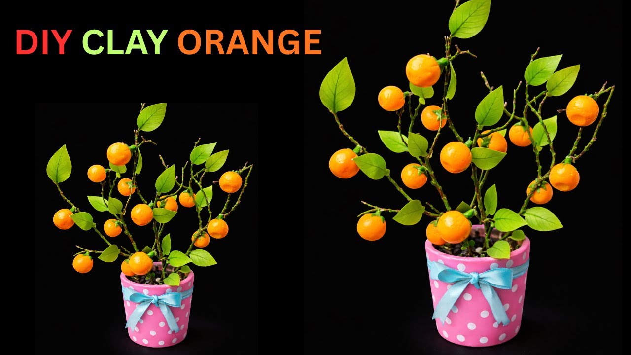 Clay & Paper দিয়ে ফলের গাছ 🌳 | Easy DIY Handmade Tree | Art & Craft
