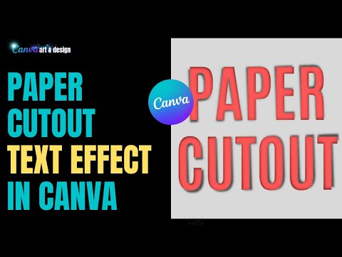 paper cut effect - Canva tutorial - paper cutout| text under paper effect | typography