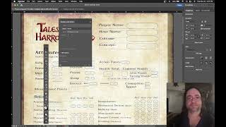 Make Fillable PDF RPG Character Sheet! Adobe InDesign Demo