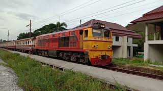 ALSTHOM 4149 ALS เครื่อง Caterpillar ทำขบวน 255 ธนบุรี – หลังสวน เข้าสถานีบางสะพานใหญ่