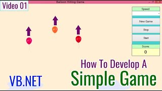 VB.Net - How to Develop A Simple Balloon Hitting Game - Urdu/Hindi - Video_01 screenshot 5