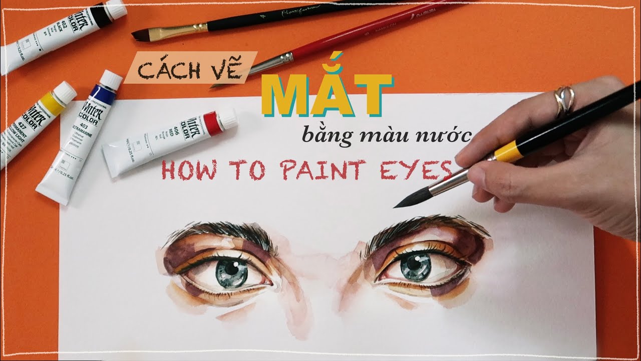 how to paint eyes in watercolor | Kiquy Pham - YouTube